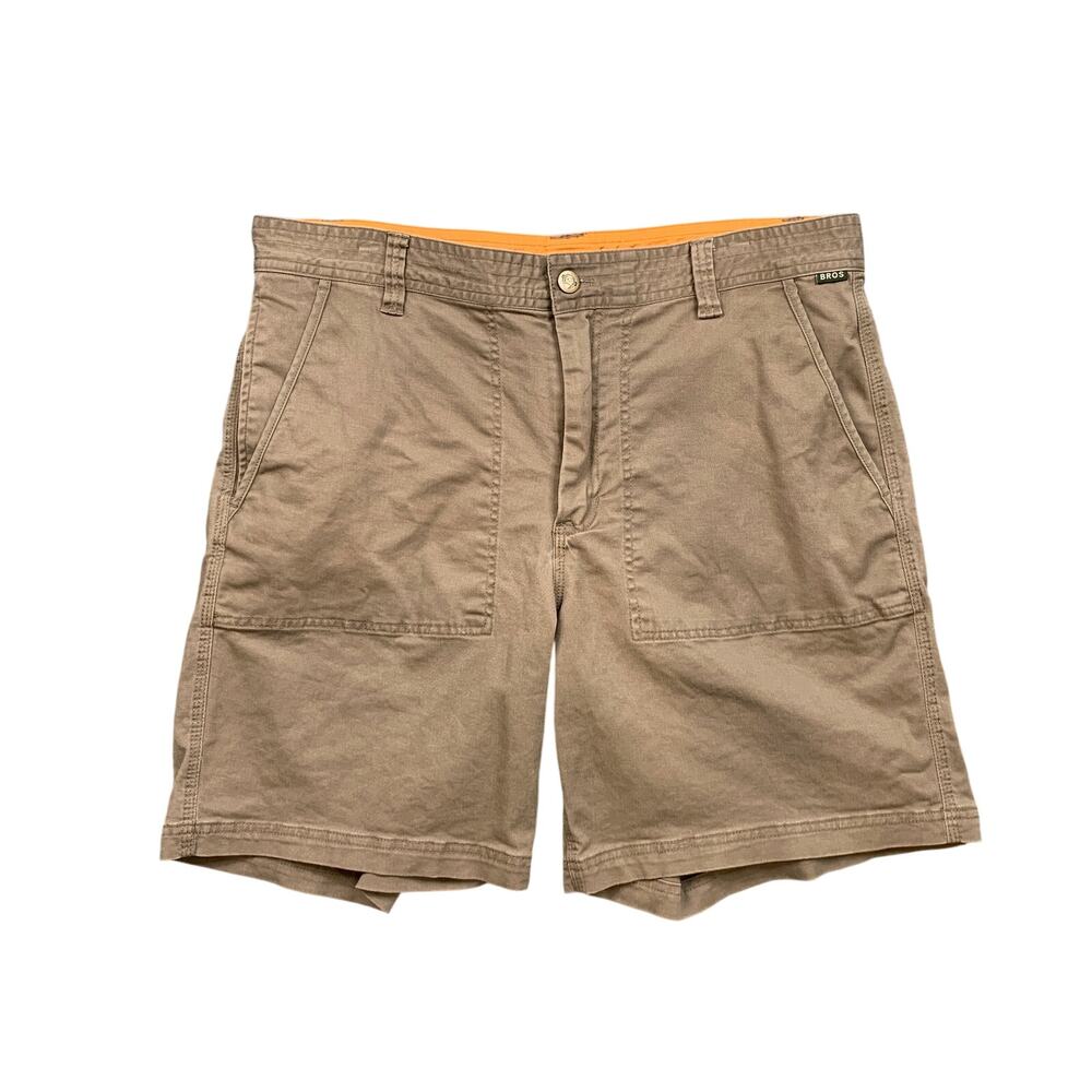 Howler Bros Shorts Mens 36 Taupe Clarksville Walk Stretch Cotton Brushed Twill